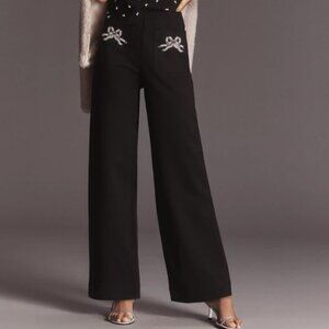 The Colette Full-Length Embroidered Pocket Pants by Maeve